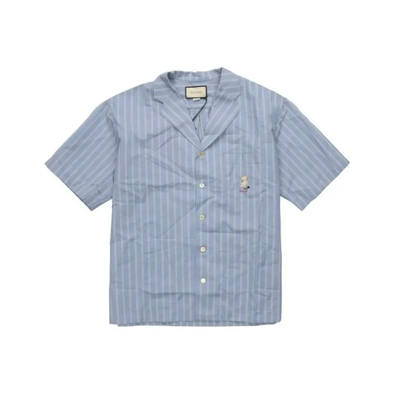 GUCCI Shirts Men Blue-0