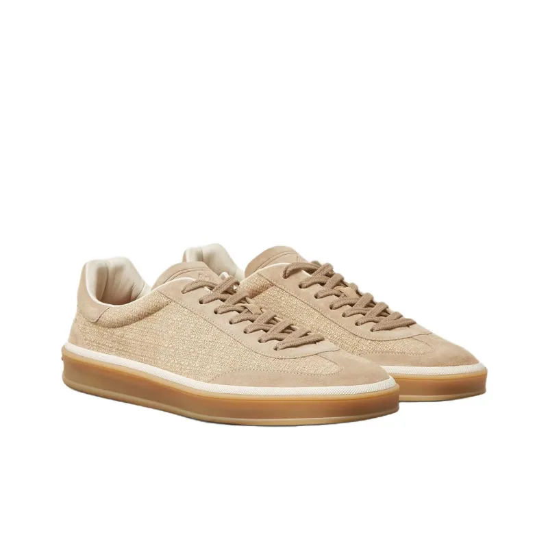 Loro Piana Tennis Walk Low Top Skateboard Shoes Men's Light Beige-2
