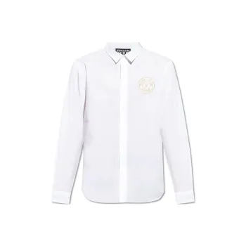 VERSACE JEANS Logo appliqué Poplin Shirt