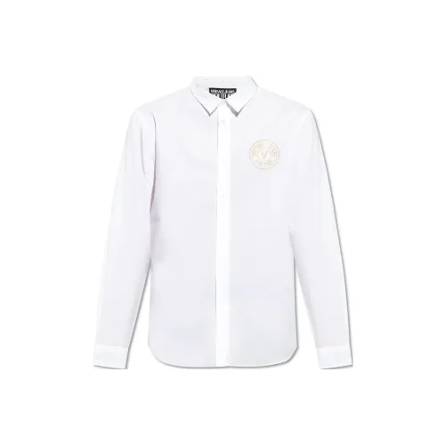VERSACE JEANS Logo appliqué Poplin Shirt