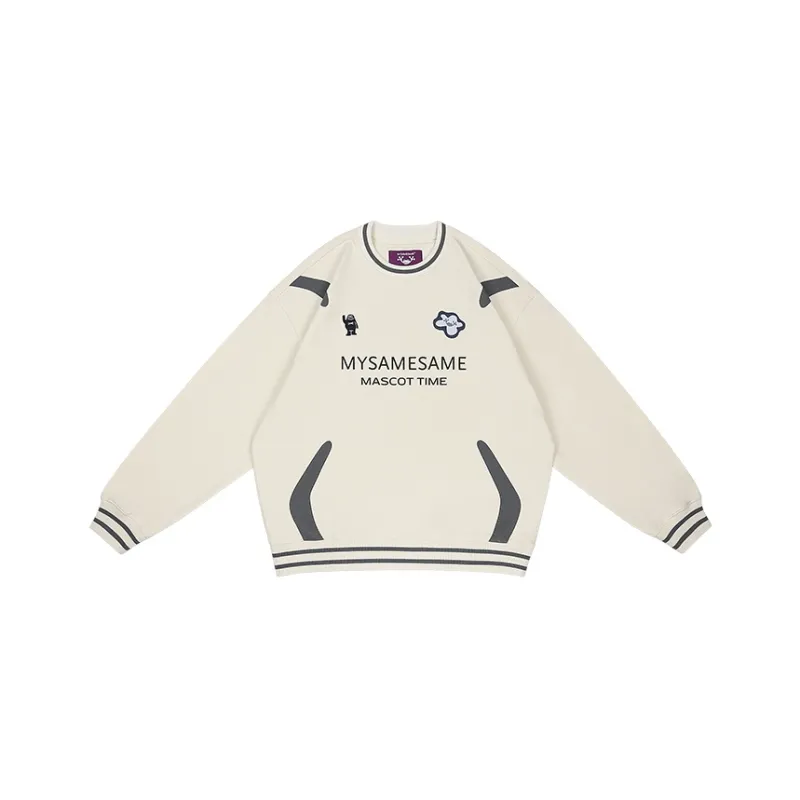 MYSAMESAME Sweatshirt Unisex Beige Yellow In Stock-4