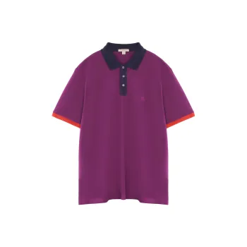 Burberry Polo Shirts Men Purple