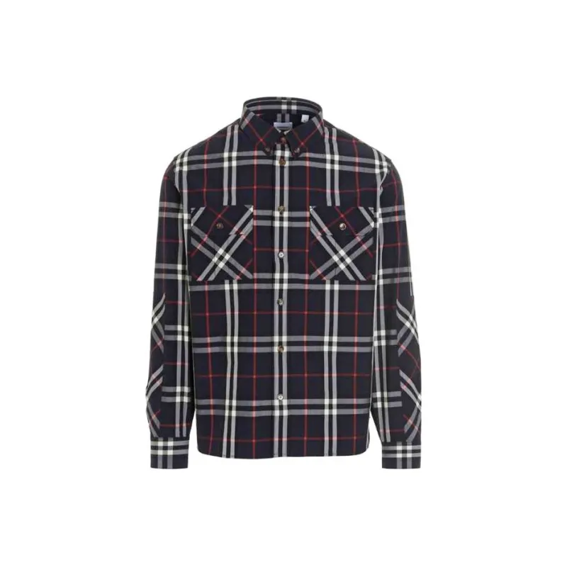 Burberry Shirts Men Navy-0