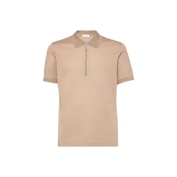 Ferragamo Logo-print Zip-up Polo Shirt