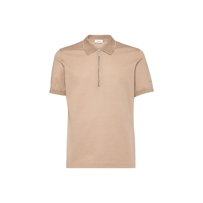 Ferragamo Logo-print Zip-up Polo Shirt-0