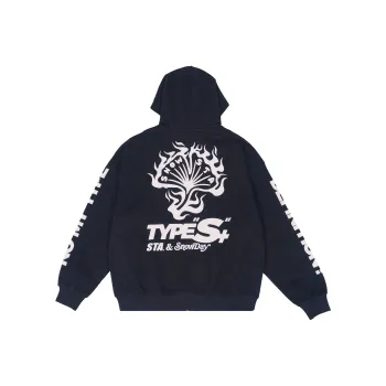 Snowday STA Flame Ginkgo Leaf TypeS Collaboration Sweatshirt Unisex Black