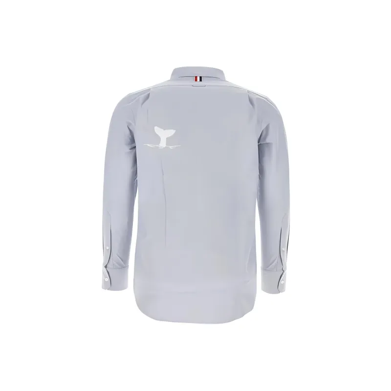 THOM BROWNE THOM BROWNE FW23 Early Autumn Collection Shirts Men Light Blue-1