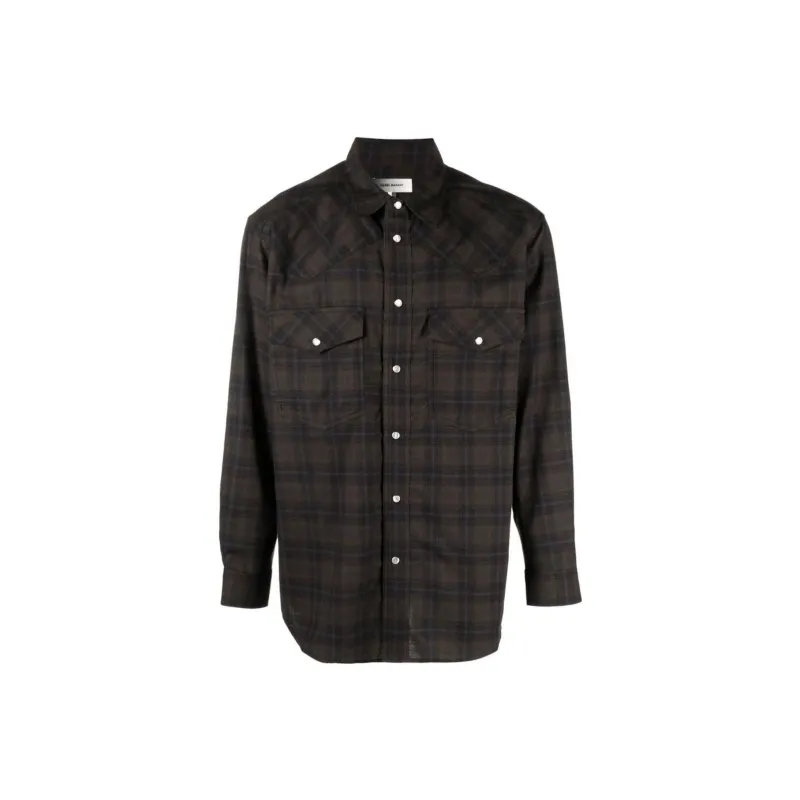 ISABEL MARANT Check print Two pocket Shirt Jacket-0