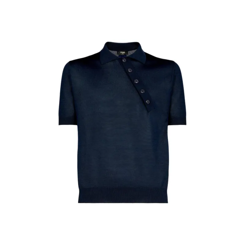 FENDI SS25 Polo Shirt Men's Blue-0