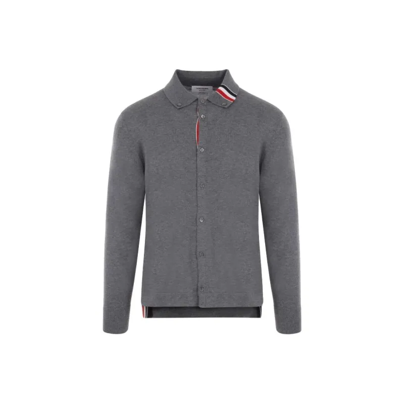 THOM BROWNE RWB stripe Virgin wool Cardigan-0