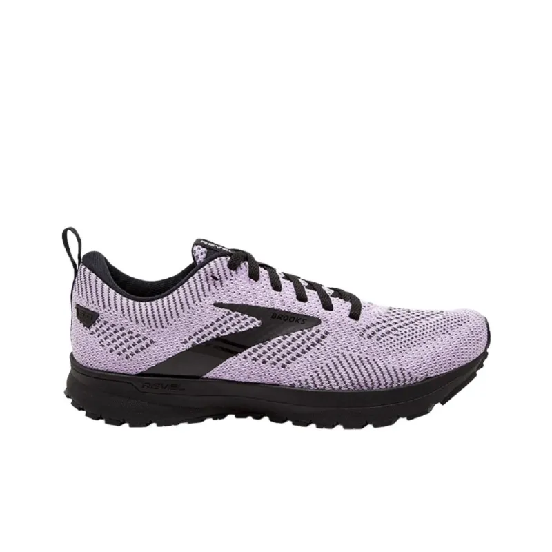 Brooks Revel 5 Anti Slip Wear Resistant Low Top Casual Running Shoes Women's Light Purple-1