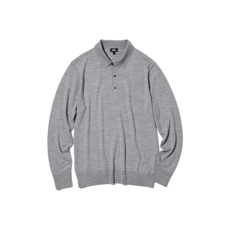 UNIQLO Polo Shirts Men Gray-0
