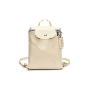 Single Warehouse PU Backpack Women's Ecru/Black/Pink/Brown