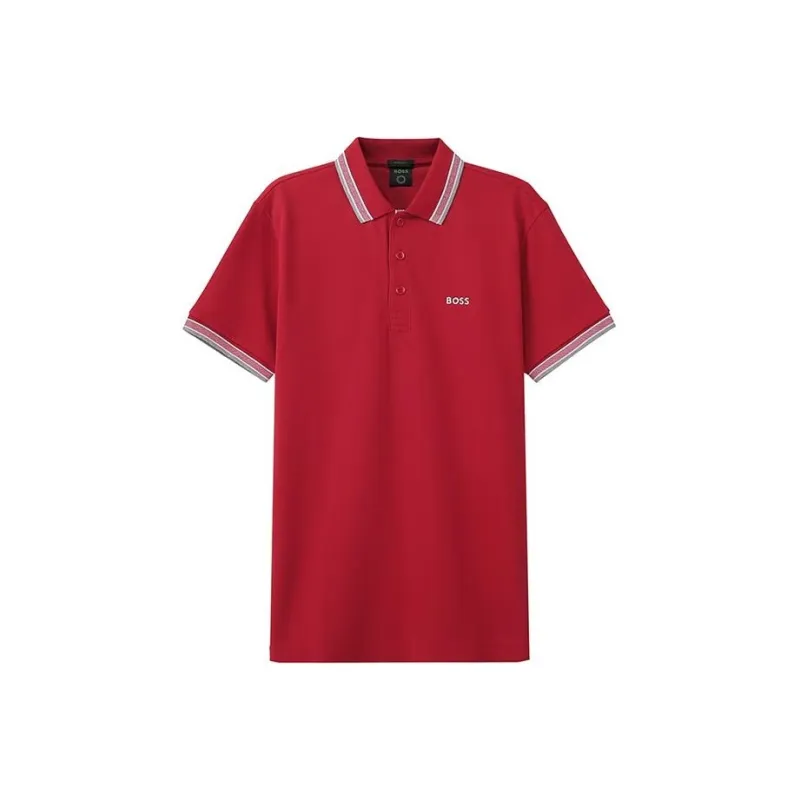 HUGO BOSS Polo Shirts Men Red-0