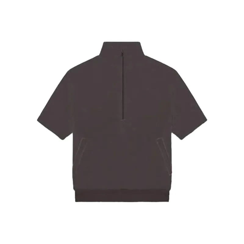 Fear Of God Essentials Drop2 SS23 3/4 Half Zip Sweatshirt Off Black Shirt Unisex Light Black-0