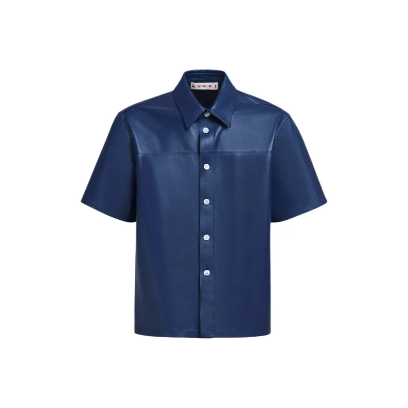 MARNI Short Sleeve Leather Shirt-0