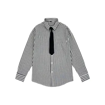 MIIOW Shirt Unisex Black Stripes