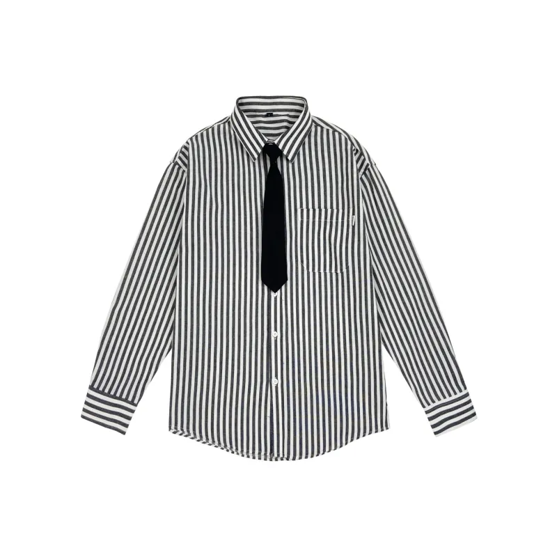 MIIOW Shirt Unisex Black Stripes-0