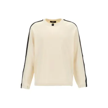 FENDI Striped Detail Crewneck Sweatshirt