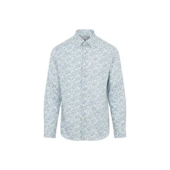Paul Smith Floral Printed Curved Hem Shirt