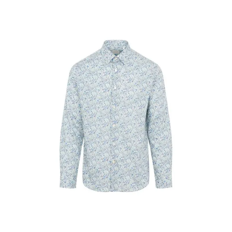 Paul Smith Floral Printed Curved Hem Shirt-0