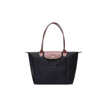LONGCHAMP Le Pliage Canvas Tote Bag, Shopping Bag, Canvas Bag, Shoulder Bag Medium Size Women's Black