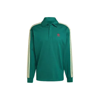 Adidas Originals ADICOLOR Polo Shirt Men's Preppy Green/Chimpanzee Red/Pink Yellow