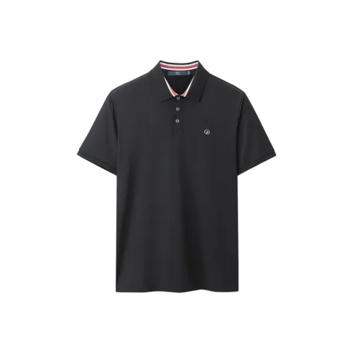 HLA Polo Shirts Men Black V4