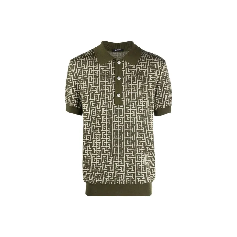 BALMAIN Polo Shirts Men Green-0
