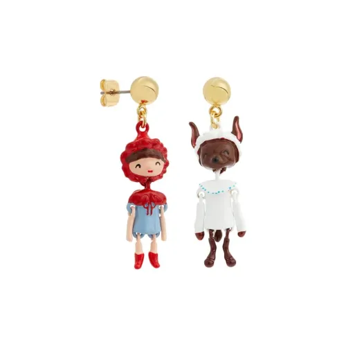 LES NEREIDES Alloy, Silver Plated, Gold Plated, Brass, Enamel Earrings Women's Multicolor