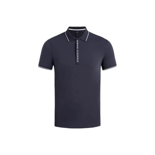 ARMANI EXCHANGEAE SS23 Polo Shirt Men's Navy Blue