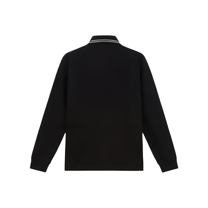 STONE ISLAND Compass Patch Long Sleeved Polo Shirt-1