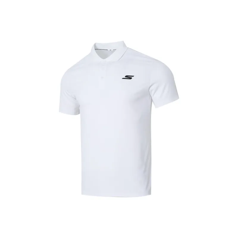 Skechers Basic Sports Series Polo Shirt Men's Bright White-0