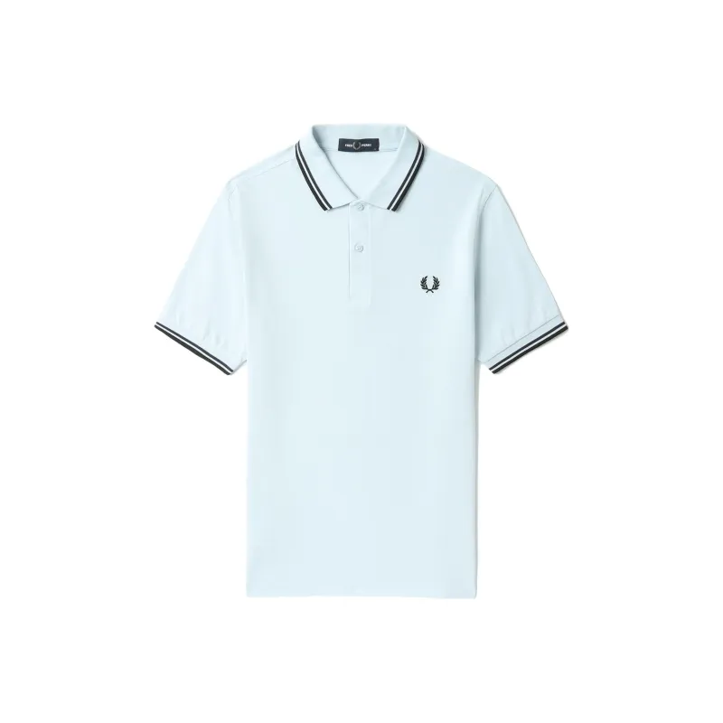 FRED PERRY FW24 Polo Shirt Men's Light Blue-0