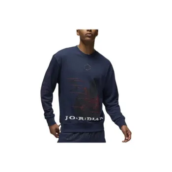 Jordan Essentials Men's Loopback Fleece Crew Sweatshirt Men's Marine Blue