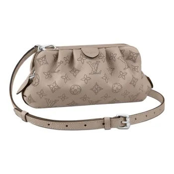 LOUIS VUITTON Scala Pouch Mini Mahina Perforated Galet Gray