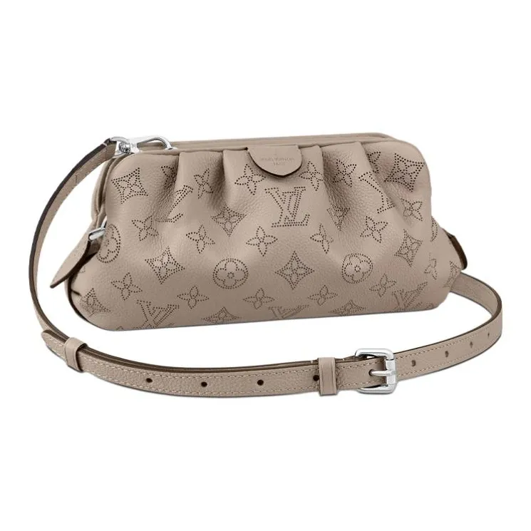 LOUIS VUITTON Scala Pouch Mini Mahina Perforated Galet Gray-0