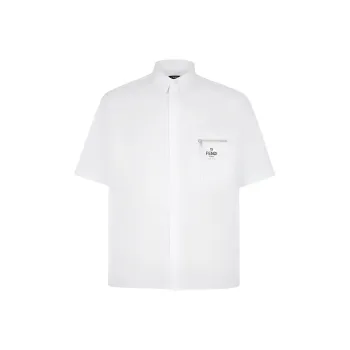 FENDI Logo Printed Short Sleeved Shirt