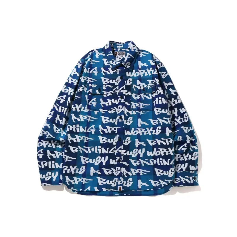 Bape Graffiti Check Shirt-1