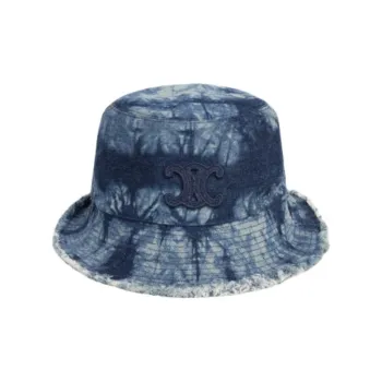 CELINE Cotton Bucket Hats Unisex Blue