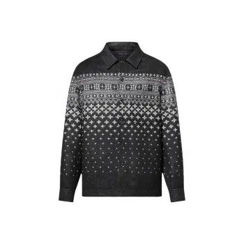 LOUIS VUITTON Silk Cashmere And Wool Blend Double Face Jacquard Overshirt