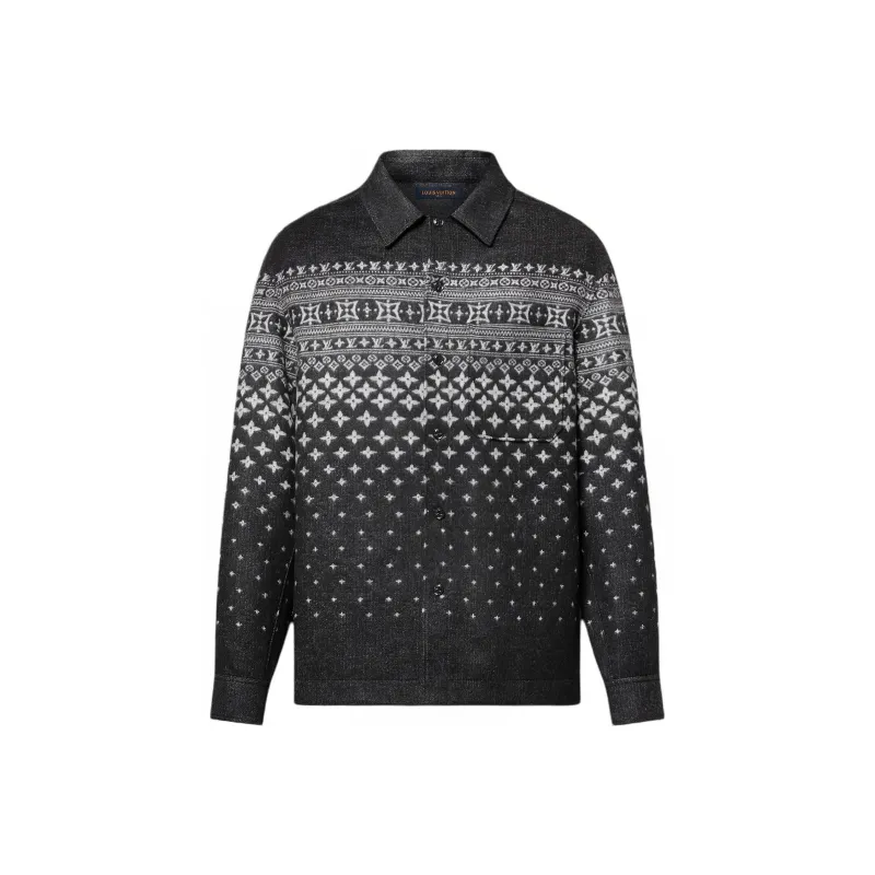 LOUIS VUITTON Silk Cashmere And Wool Blend Double Face Jacquard Overshirt-0