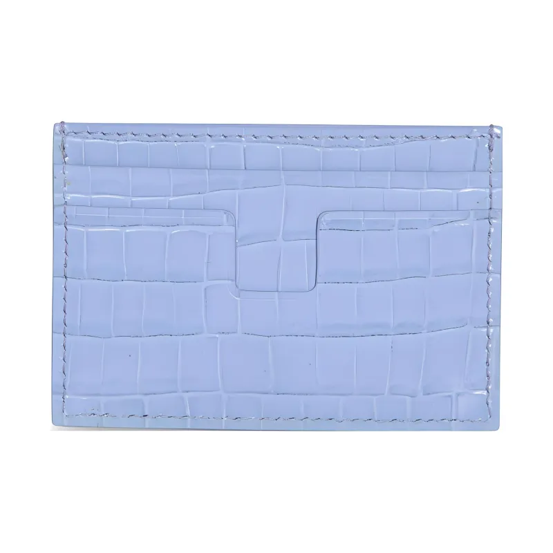 TF Leather Card Holder Men's Light Purple-1