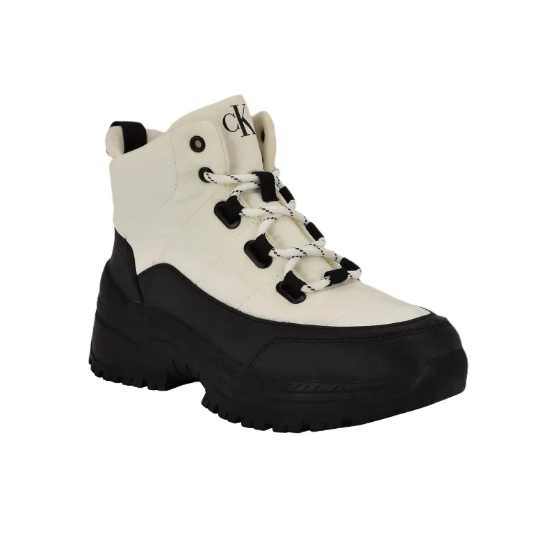 CKJ CALVIN KLEIN JEANS Noanne Ankle Boots Women's Ecru-1