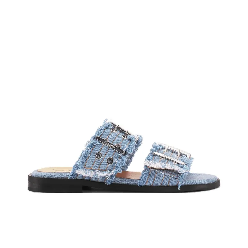 GANNI Slide Slippers Women's Blue-1