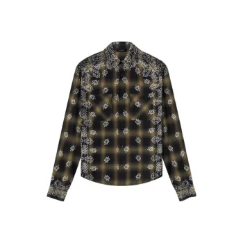 AMIRI Bandana-print Checked Shirt