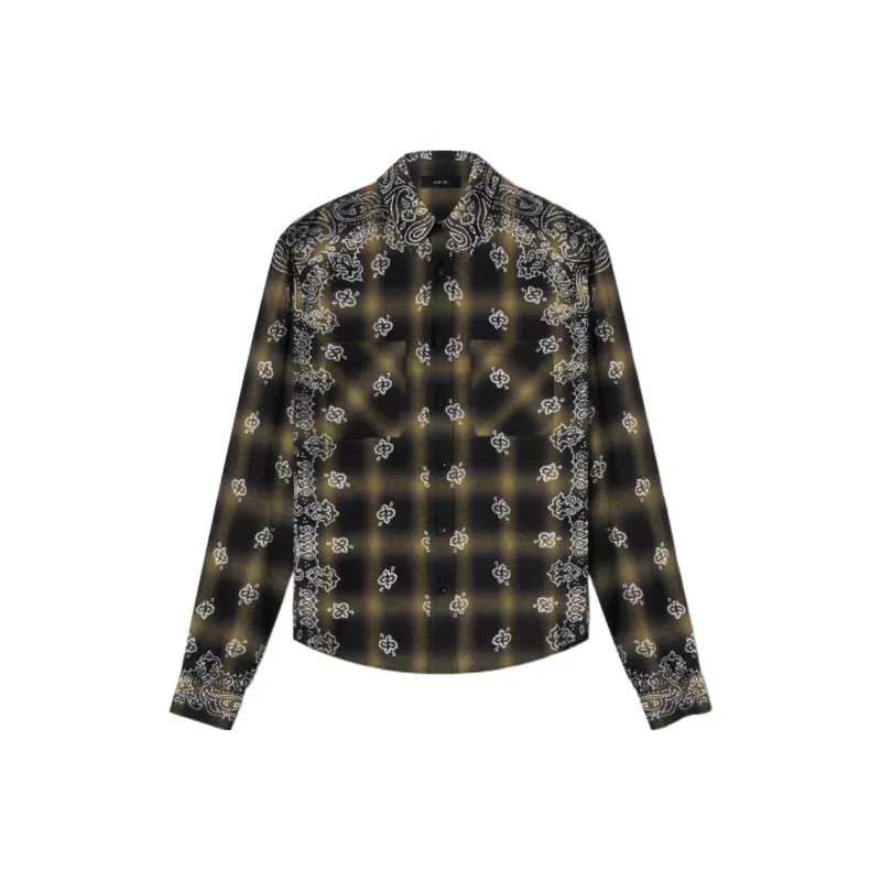 AMIRI Bandana-print Checked Shirt-0