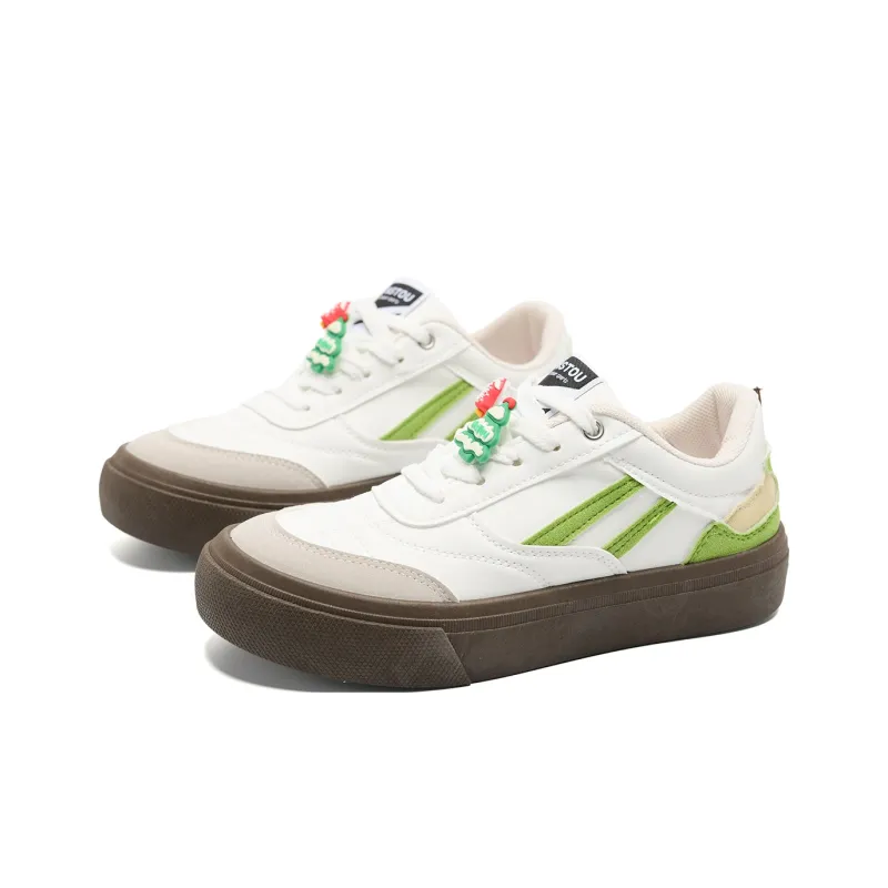 ABCIO Skateboard Shoes Women's Low Top One Bite Apple/One Sip Persimmon-8