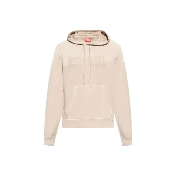 DIESEL S Ginn Hood K44 Denim Division Logo Printed Faded Hoodie