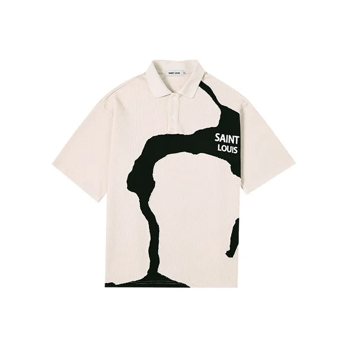 SSSAINT LOUIS Polo Shirts Unisex Cream White-0